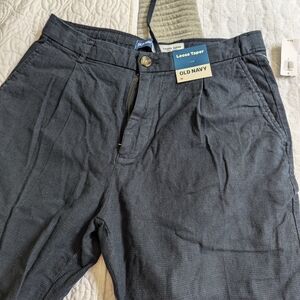 Old Navy Men's Loose Taper Linen Blend Pants
